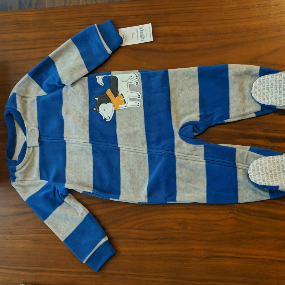 Carter's Fleece Zip Up Dog Pajamas